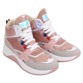 Sneakers alte D20-2 Rosa multicolore