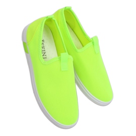 1066 Sneakers slip-on verdi fluo verde