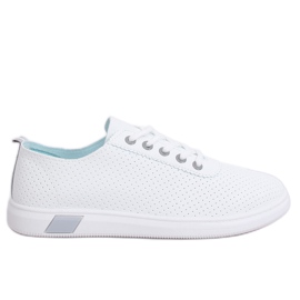Sneakers stringate bianche e grigie BB77 Grey bianca grigio