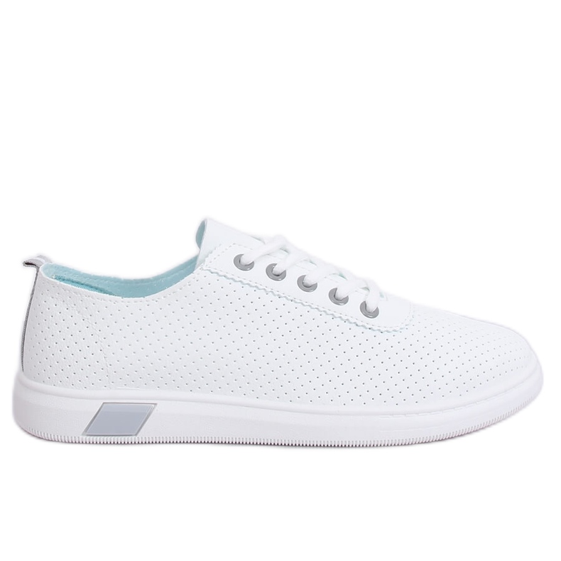 Sneakers stringate bianche e grigie BB77 Grey bianca grigio