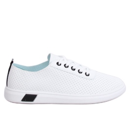 Sneakers stringate bianche e nere BB77 Black bianco nero