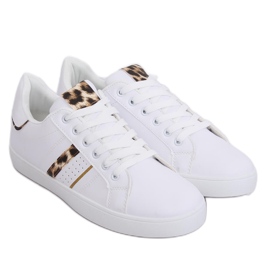 Sneakers da donna bianche K-388 WHITE/LEOPARD bianca