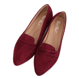 Mocassini da donna bordeaux CH-1M6 Wine Red rosso