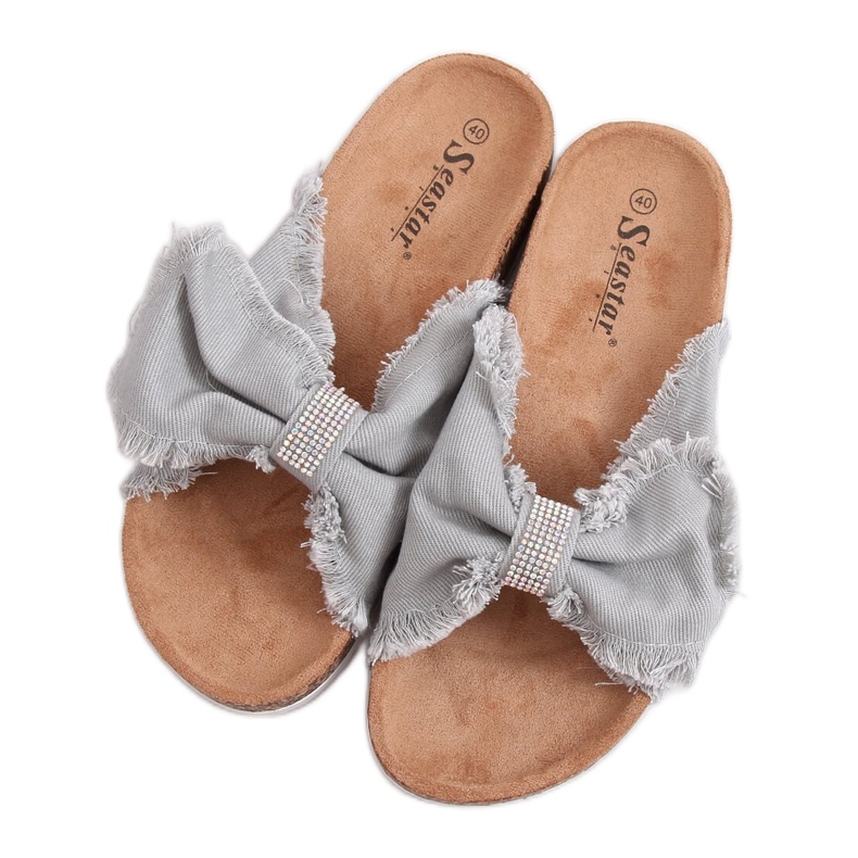 Grigio grigio BG60P Pantofole grigie con sughero