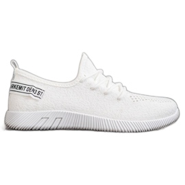 SHELOVET Sneakers in tessuto traforato bianca