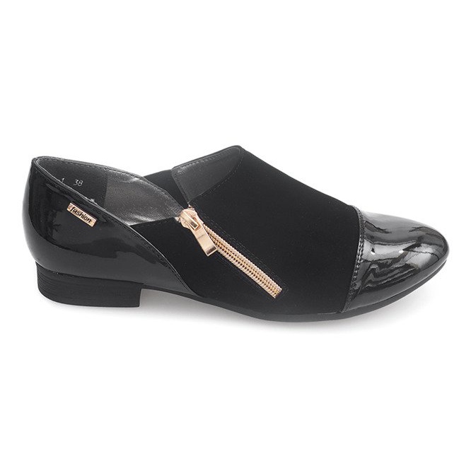 Scarpe Classiche Con Cerniera 2060A Nere nero