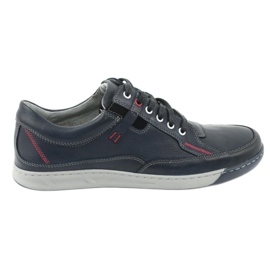 Scarpe sportive da uomo in pelle Riko 835, blu navy