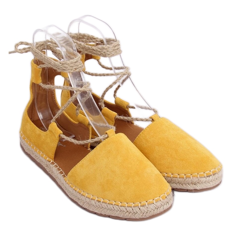 Espadrillas alla caviglia miele JH97P Giallo