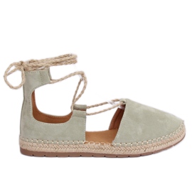 Espadrillas verdi allacciate alla caviglia JH97P Green verde