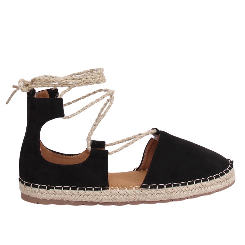 Espadrillas nere allacciate alla caviglia JH97P Black nero