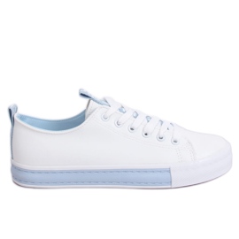 Sneakers donna bianche e blu A88-23 Blue bianco