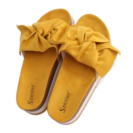 Pantofole da donna miele SS116P Giallo