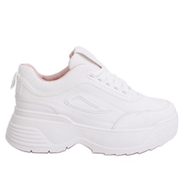 Suola alta bianca LA78P-1 Scarpe sportive rosa