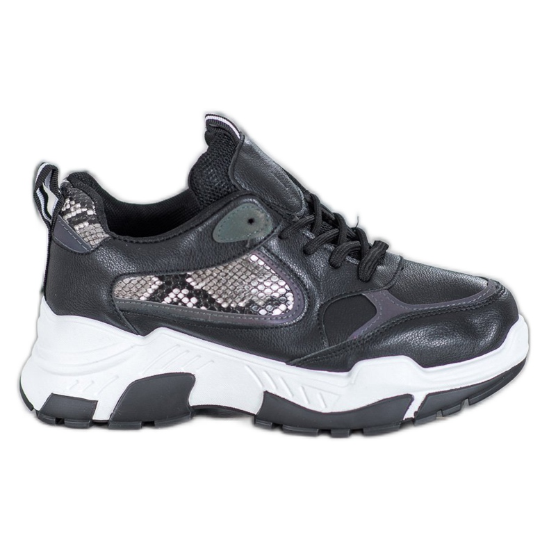 Bella Paris Sneakers in ecopelle nero multicolore