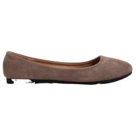 Diamantique Ballerine classiche in pelle scamosciata marrone