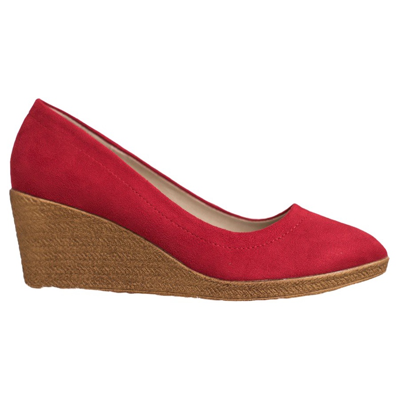 Goodin Ballerina classica con zeppa rosso