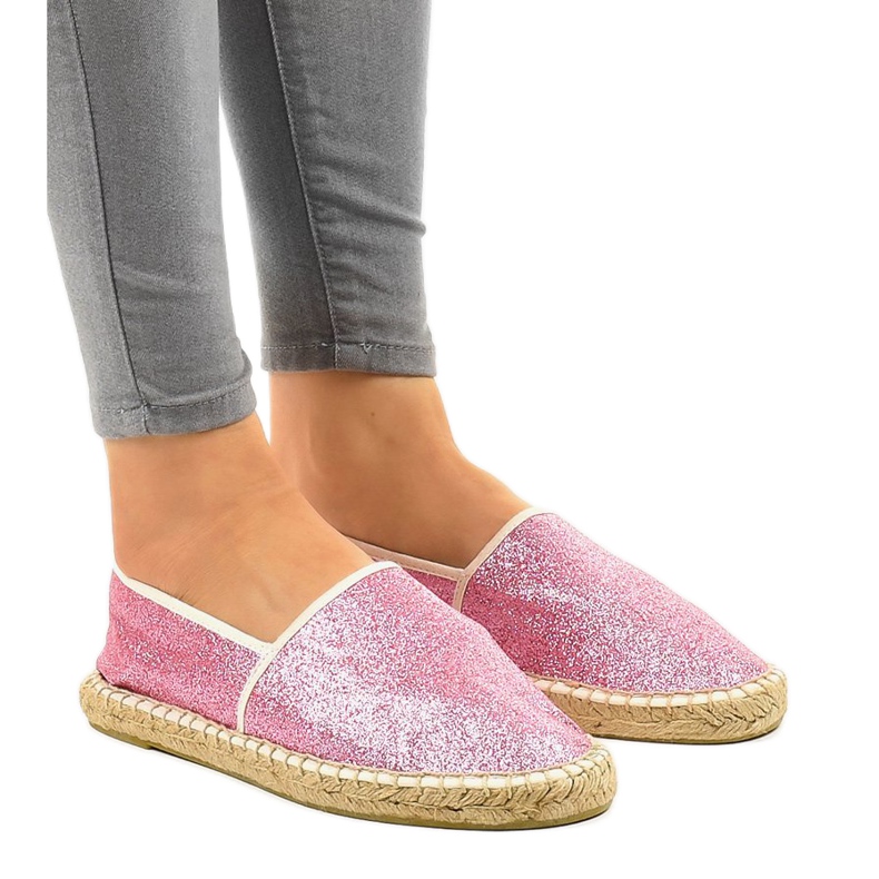 Espadrillas slip-on rosa 1609