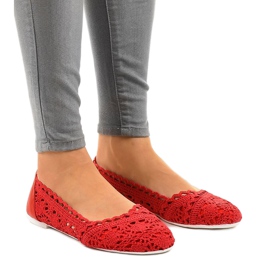 Ballerine rosse traforate 4701 rosso