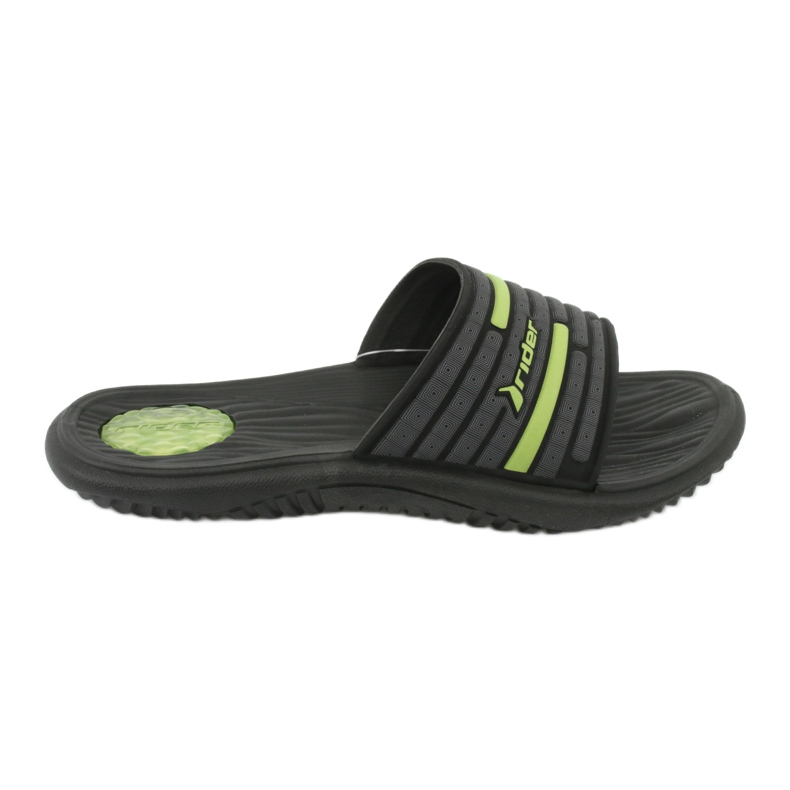 Ciabatte da piscina da uomo Rider 82735 nere / verdi nero grigio verde