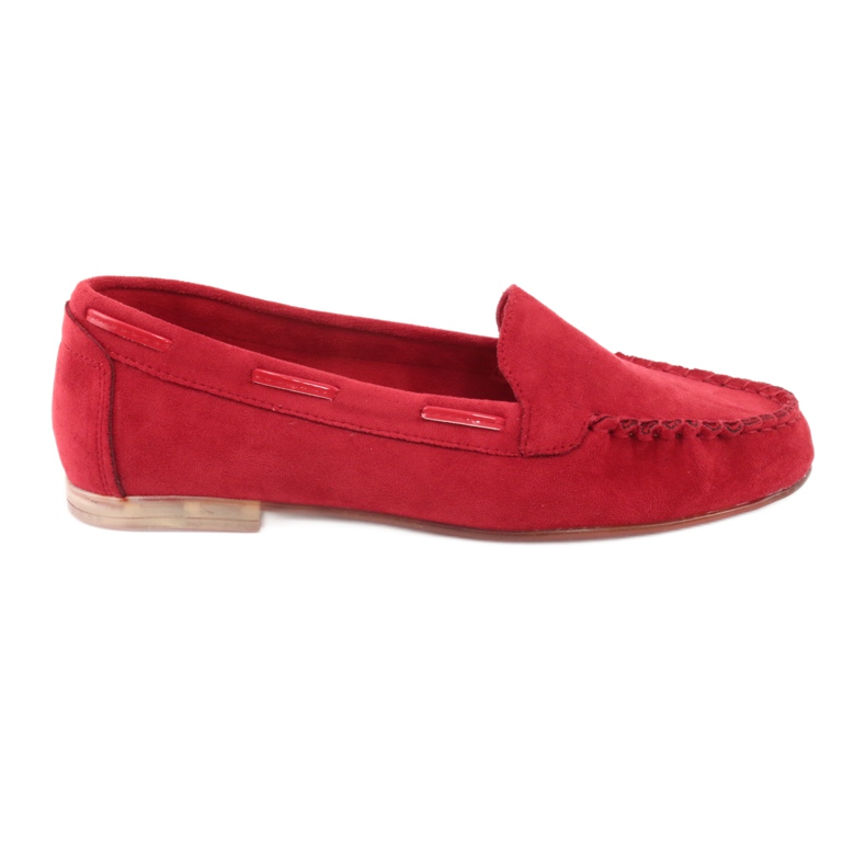 Mocassini da donna in camoscio Sergio Leone 722 rosso