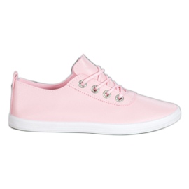 SHELOVET Sneakers Alla Moda Con Ecopelle rosa