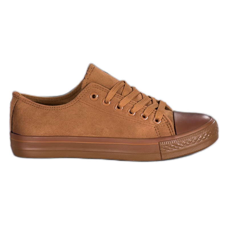 SHELOVET Sneakers in pelle scamosciata marrone
