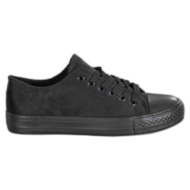 SHELOVET Sneakers in pelle scamosciata nero