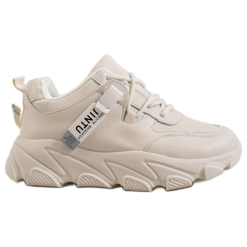 Bella Paris Sneakers beige con lacci