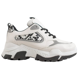 Bella Paris Sneakers in ecopelle bianco multicolore