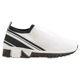 SHELOVET Scarpe Slip-on Con Rete bianco nero