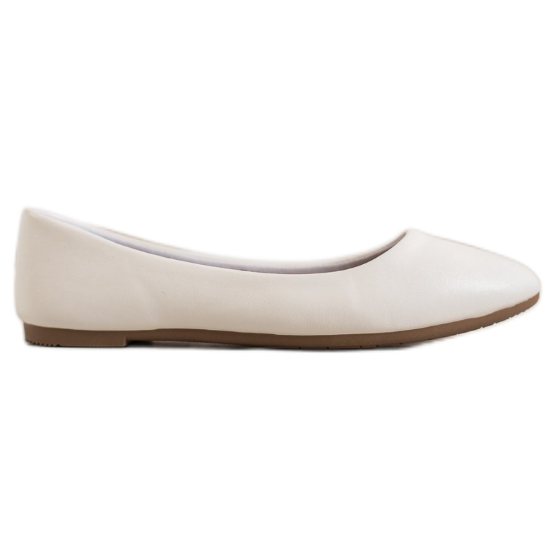 SHELOVET Ballerina Classica in Ecopelle bianca