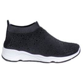 Goodin Scarpe sportive con cristalli nero