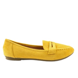 Mocassino ballerina in ecopelle scamosciata gialla B2030 giallo