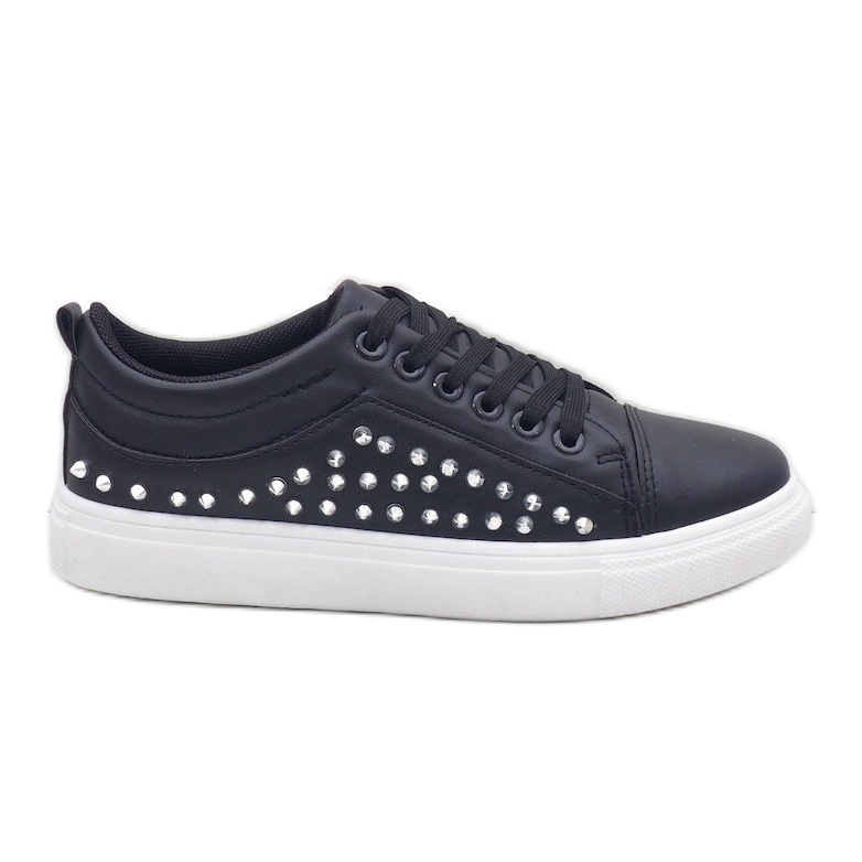 Sneakers nere con borchie 1781-1 nero