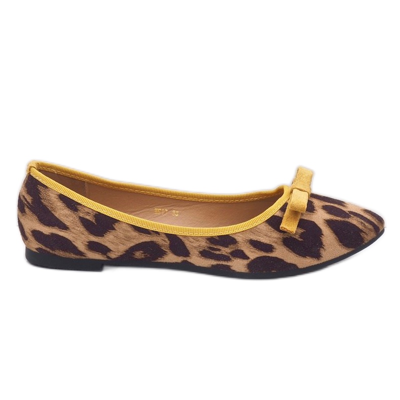 Mocassini leopardati ballerine HH17 marrone