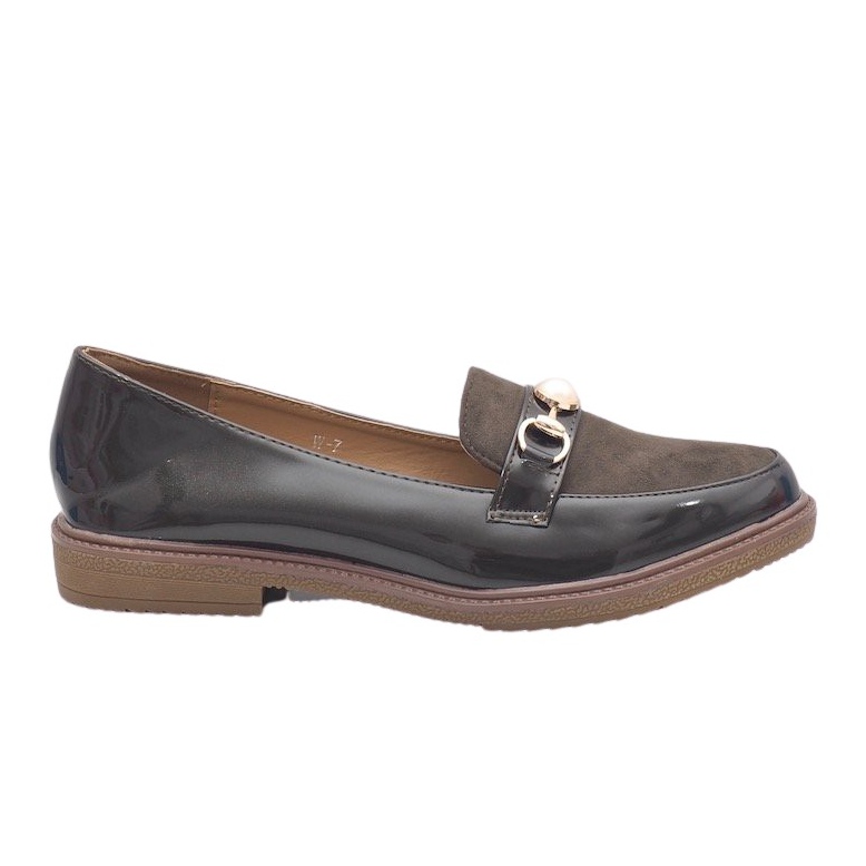 Mocassini verdi, scarpe da donna W-7 verde