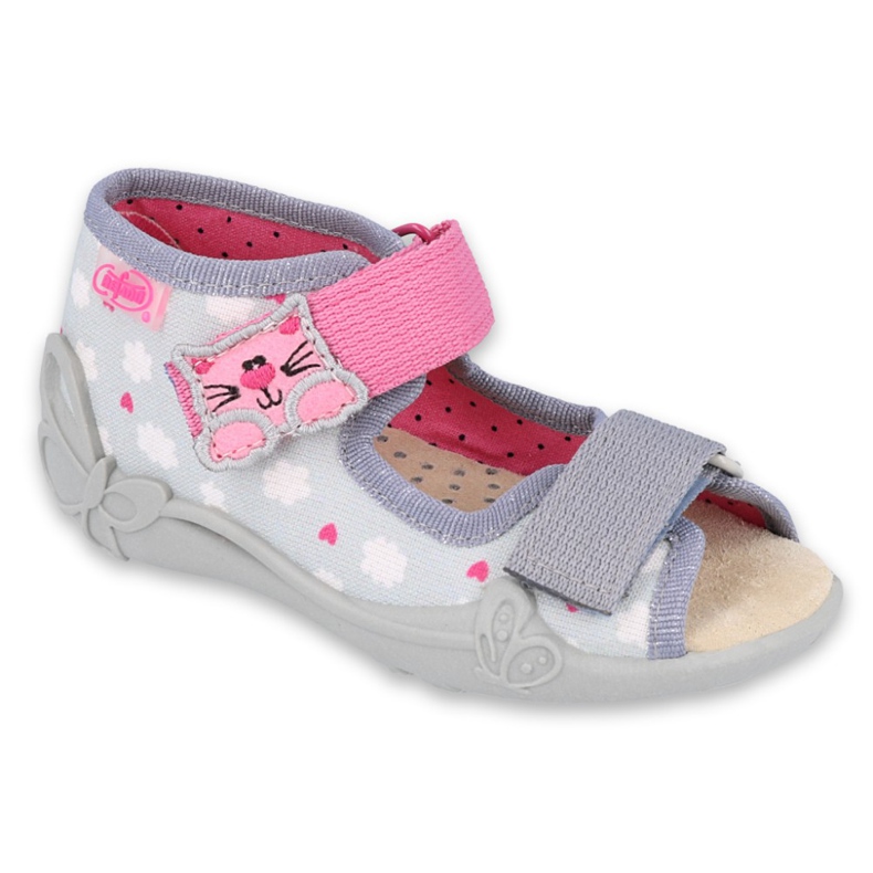 Scarpe da bambino gialle Befado 342P009 rosa grigio