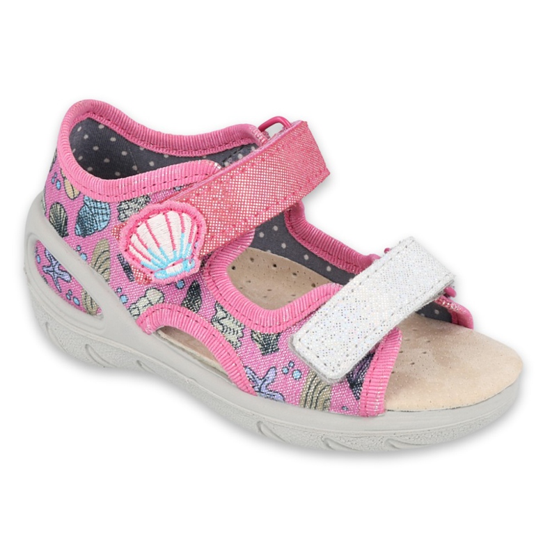 Scarpe per bambini Befado 065P134 rosa grigio multicolore