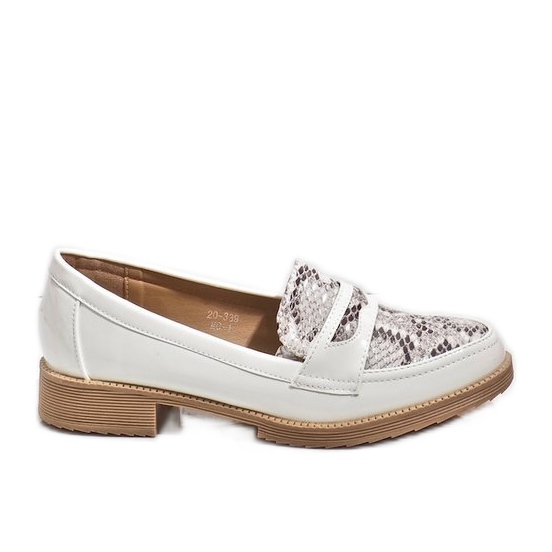 Mocassini ballerine animali bianchi 20-339MO bianca