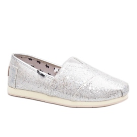 Scarpe argento, slip on cani AG0025 grigio