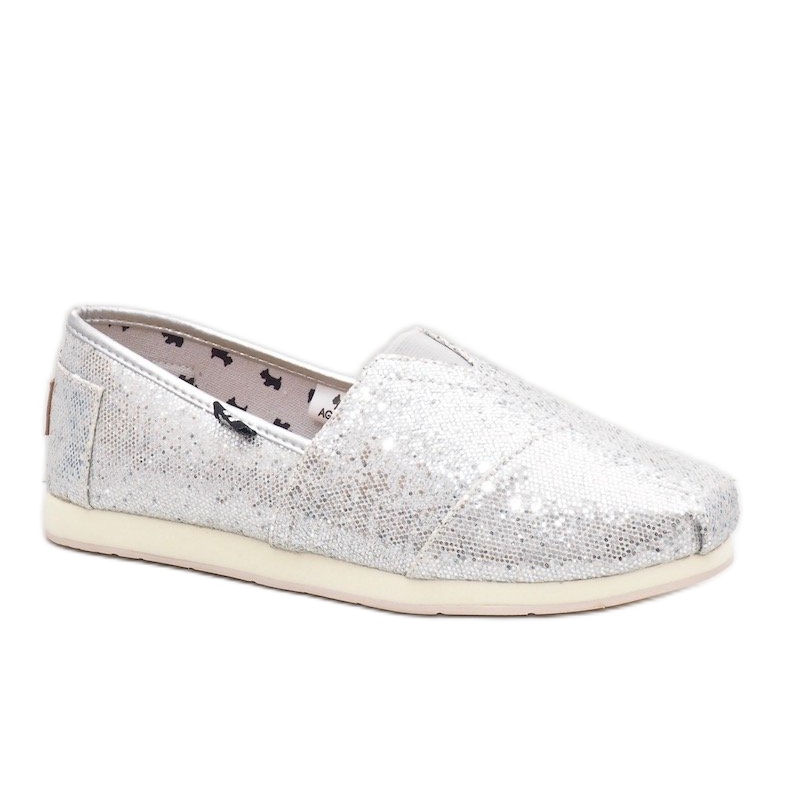 Scarpe argento, slip on cani AG0025 grigio