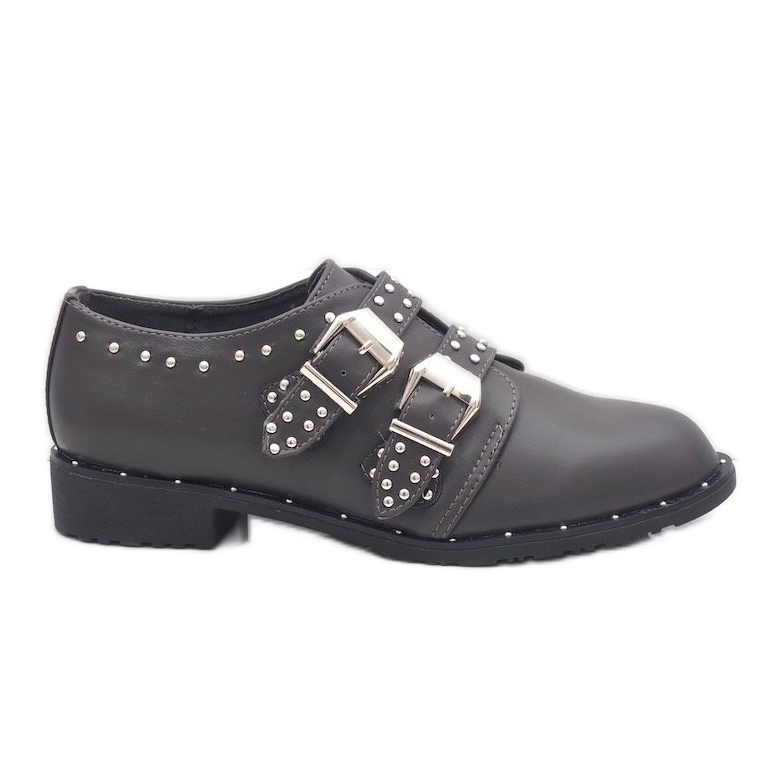 Scarpe grigie con borchie L89-47 grigio