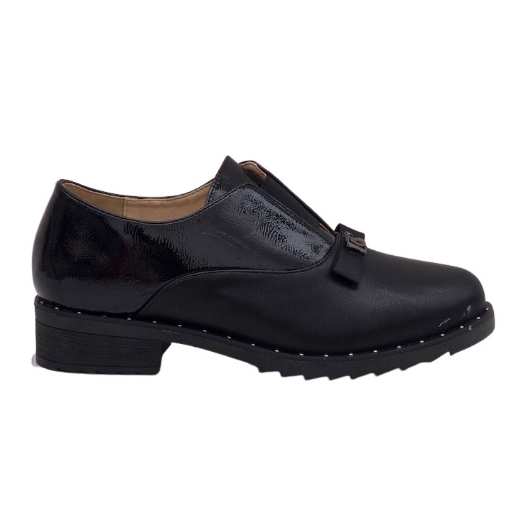 Scarpe slip-on nere con borchie X528 nero