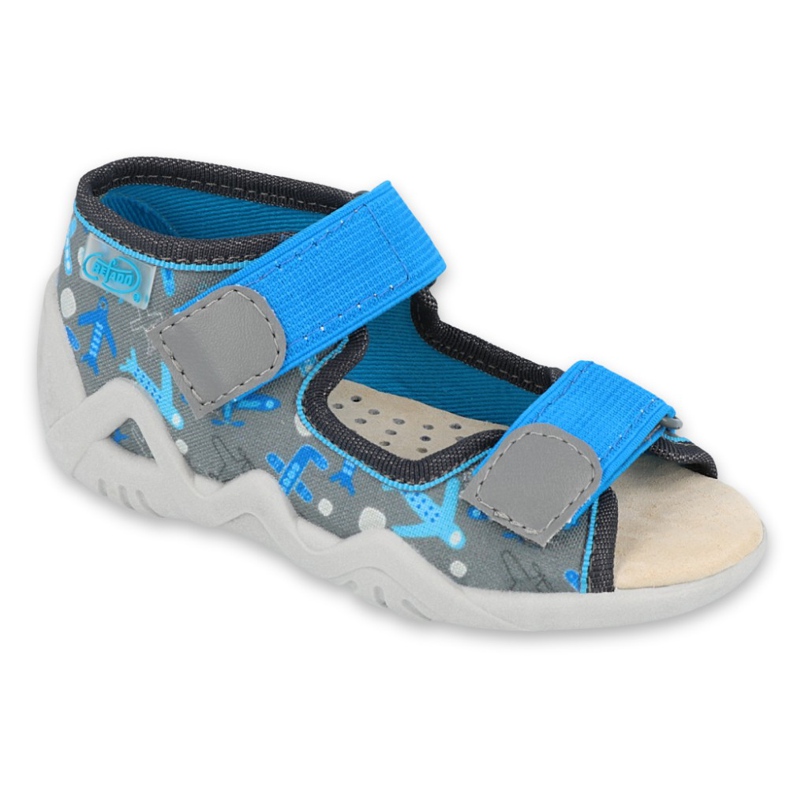 Scarpe da bambino Befado gialle 350P007 blu grigio