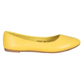 SHELOVET Ballerina Classica in Ecopelle giallo