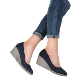 Goodin Ballerina classica con zeppa blu