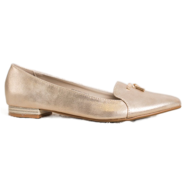 Goodin Ballerine dorate lucide d'oro