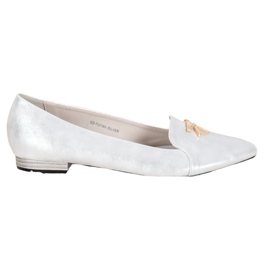 Goodin Ballerine argento lucido grigio