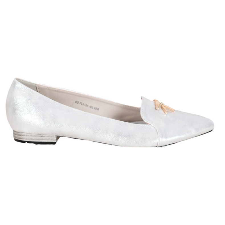 Goodin Ballerine argento lucido grigio