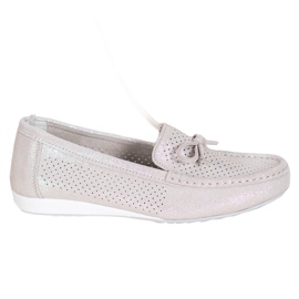 Goodin Scarpe in pelle con fiocco marrone